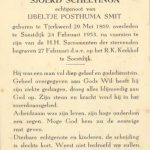 1953 – bidprentje Sjoerd Scheltinga-1